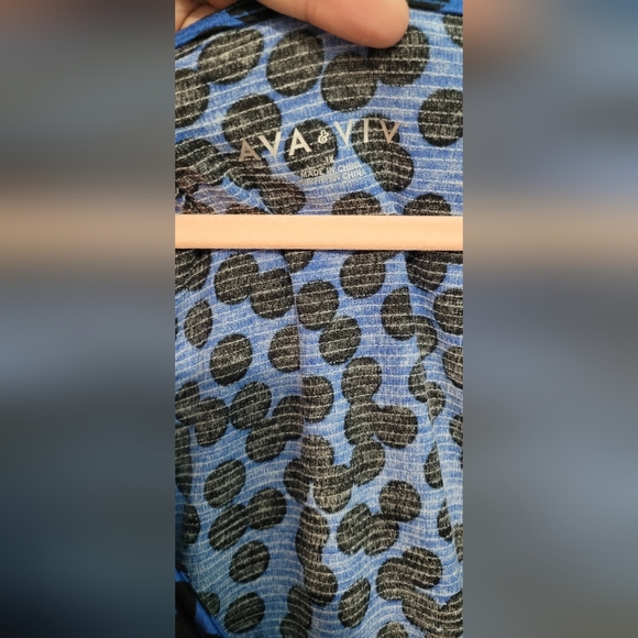 Nwot Ava & Viv royal blue leopard 🐆 💙 faux wrap dress 👗size 1X - Picture 7 of 12